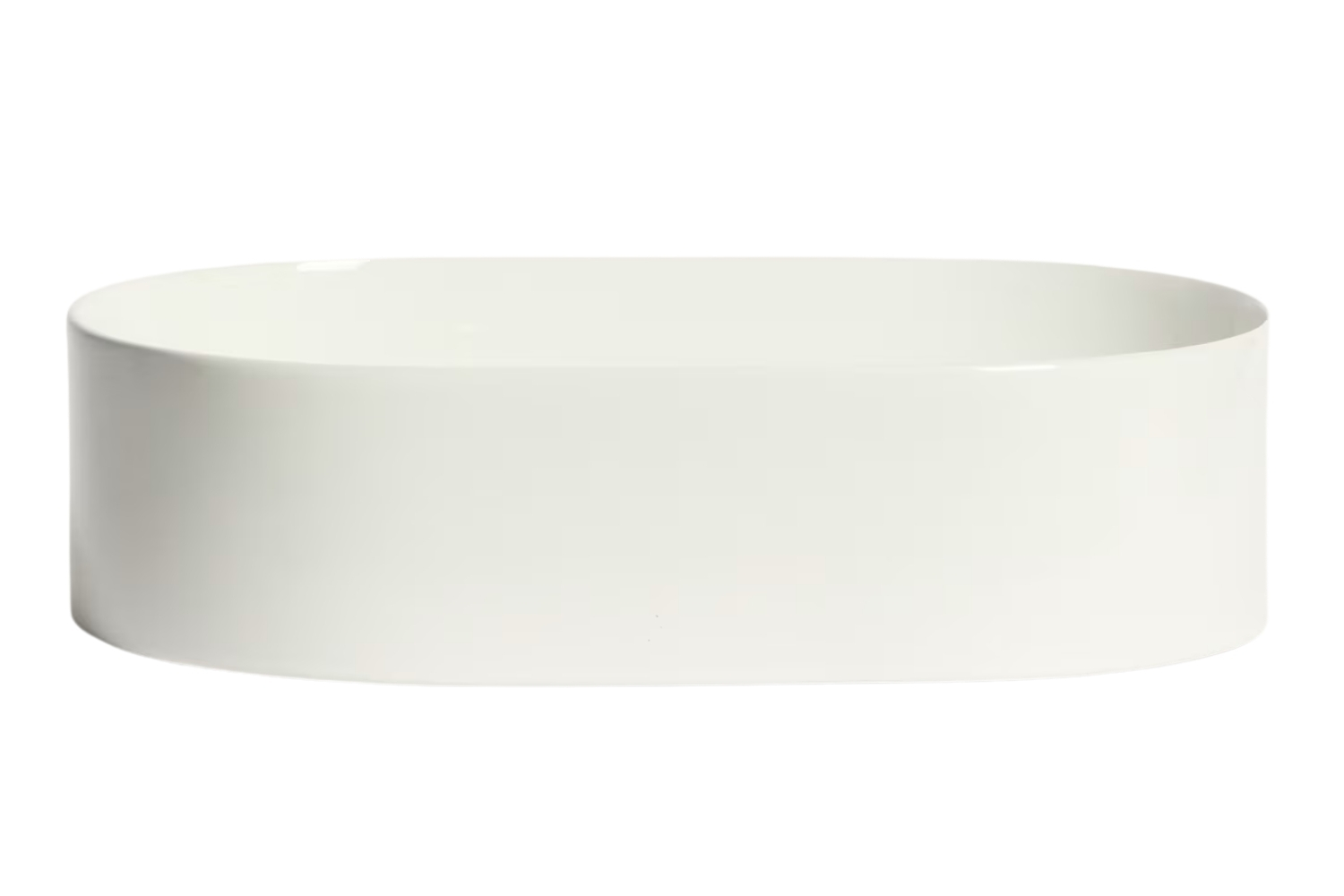 Kave Home Bílé keramické umyvadlo na desku Ovara 50 x 31 cm