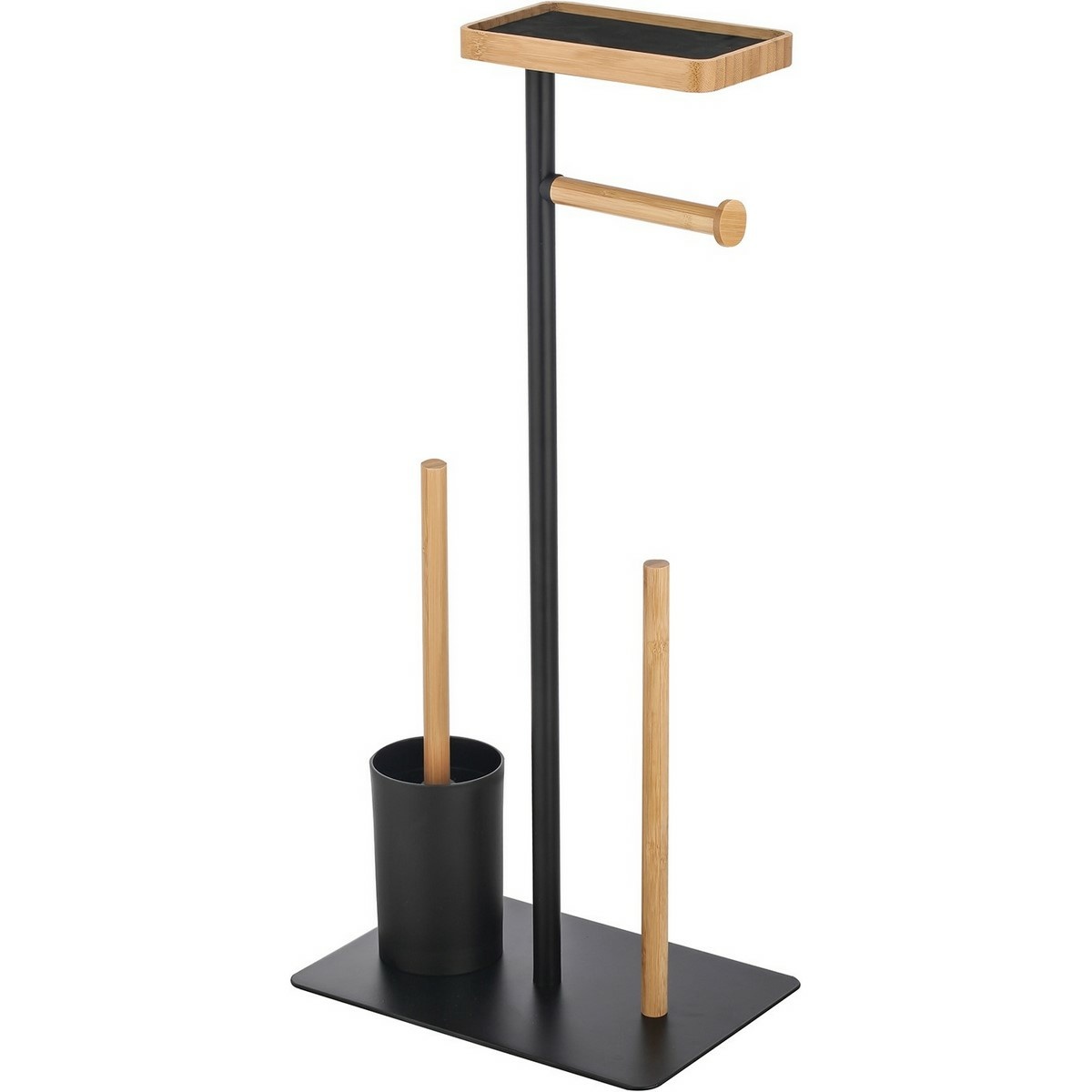 MSV Stojan na toaletní papír se štětkou a držákem Teiki 20 x 30 x 67 cm