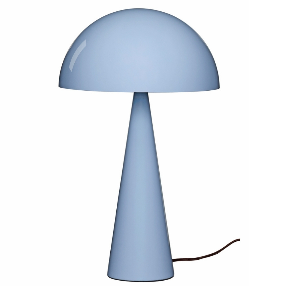 Modrá kovová stolní lampa Hübsch Mush 50 cm