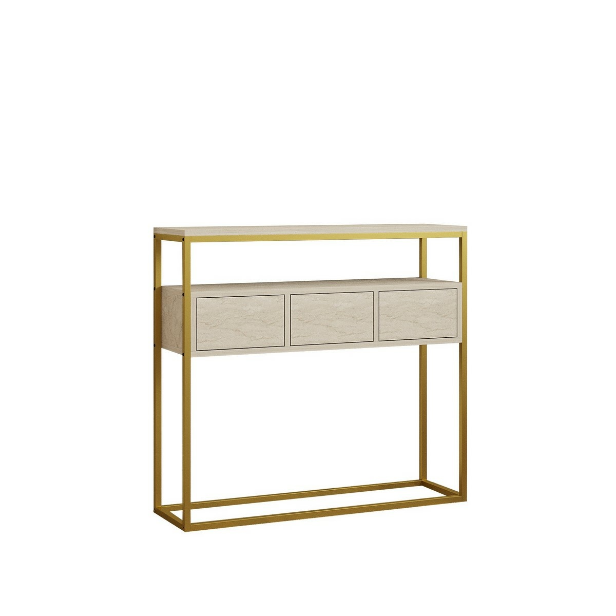 Odkládací stolek Guarda Travertine and Gold