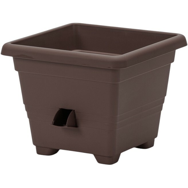 Plastia Bergamot Samozavlažovací Květináč - 25x25 cm čokoládový