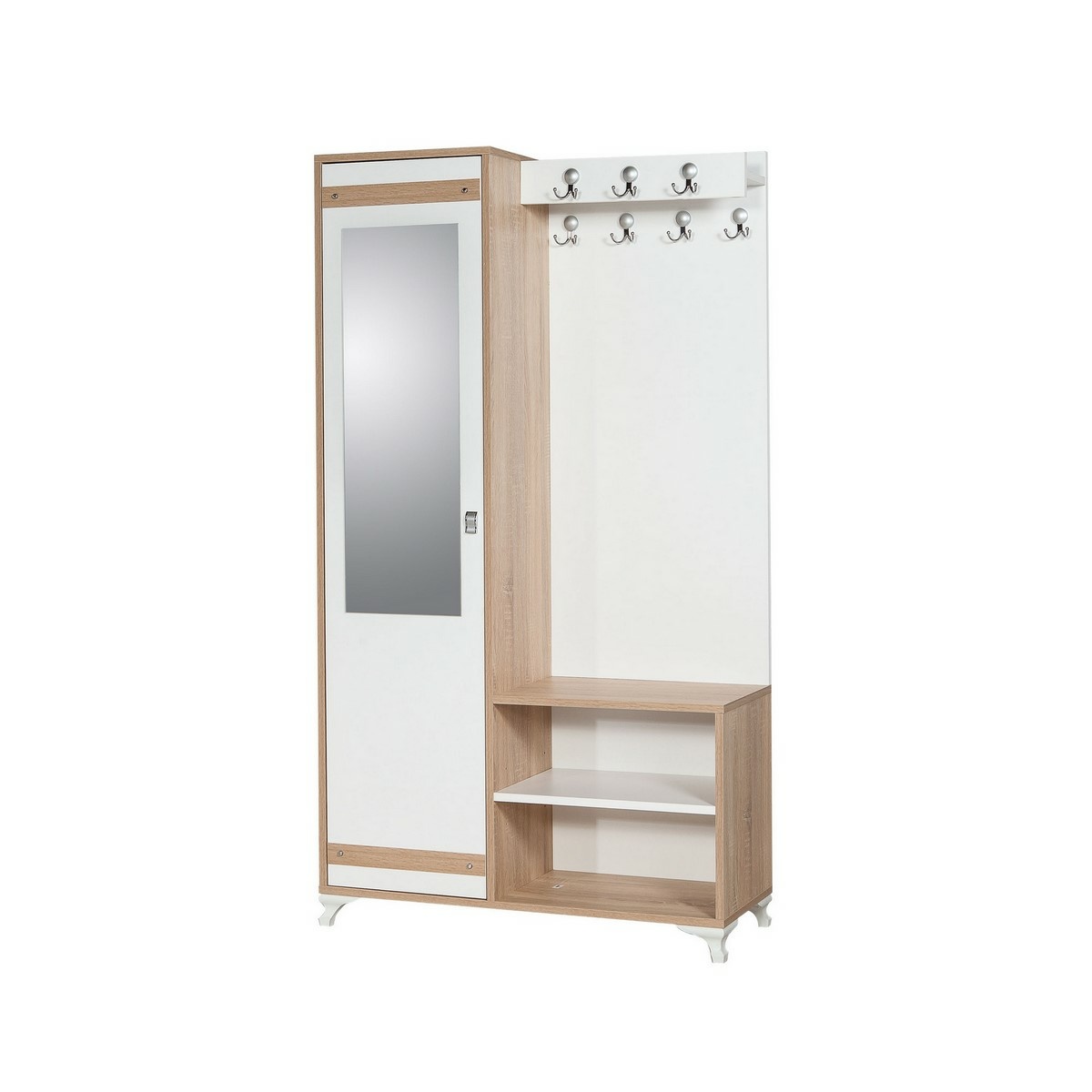 Předsíňová sestava Inci White and Sonoma Oak