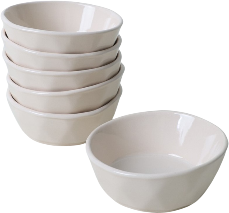 Sada 6 kameninových misek Facetta 12 cm