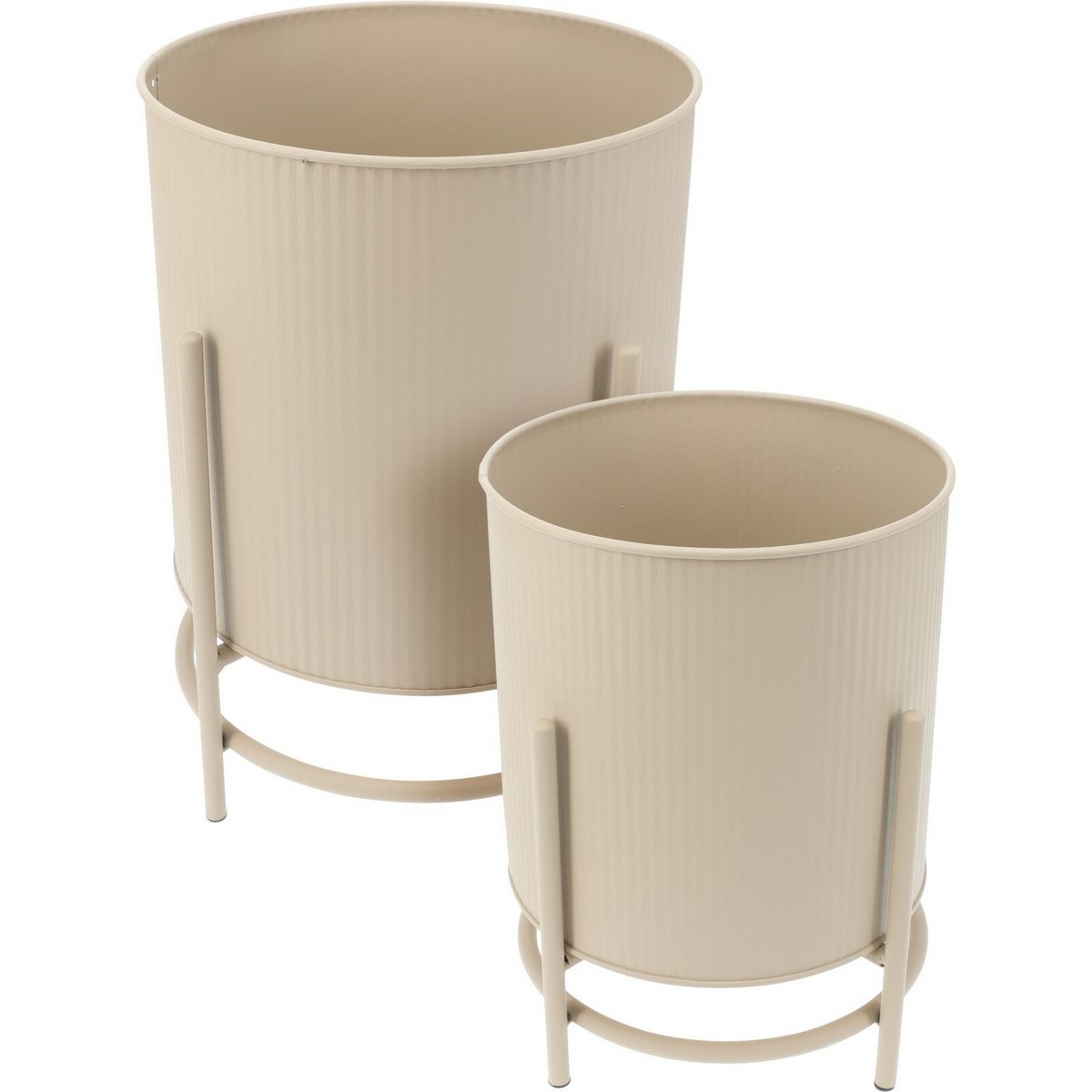 Sada kovových stojanů na květiny Celano béžová