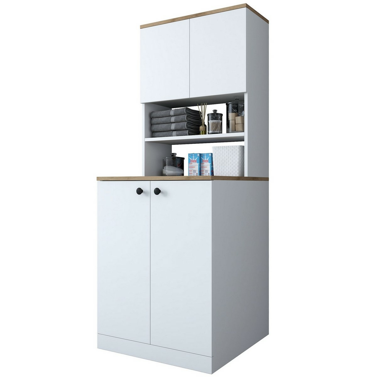 Skříň nad pračku Kira White and Walnut