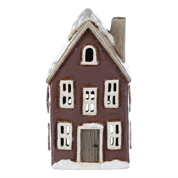 Vánoční dekorace Zimní domeček s komínem