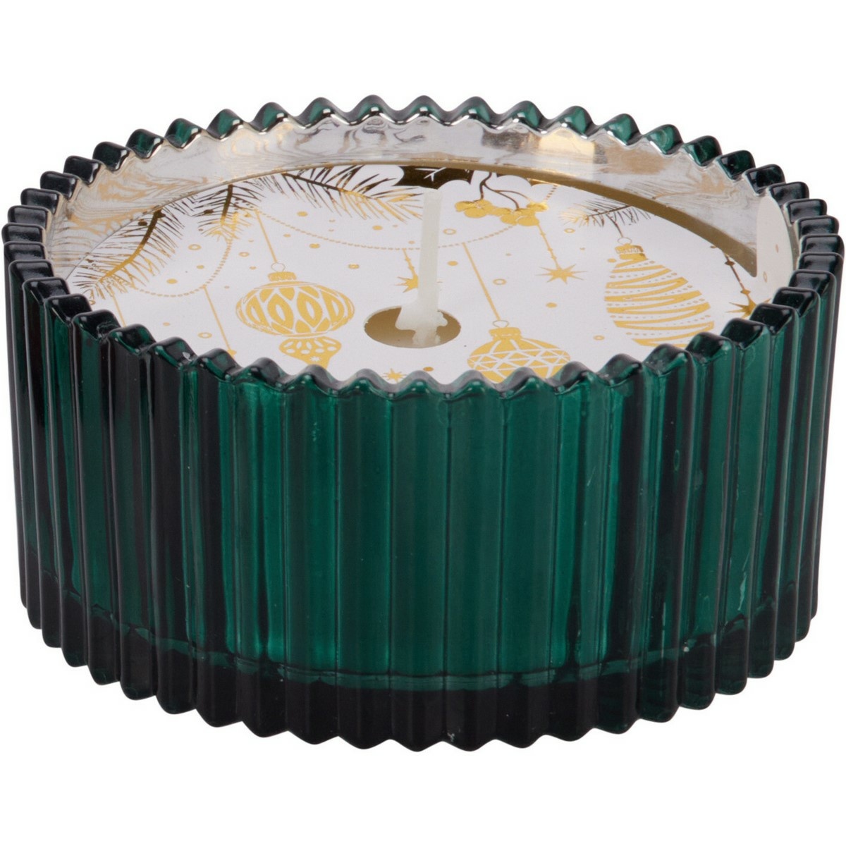 Vánoční svíčka ve skle zelená