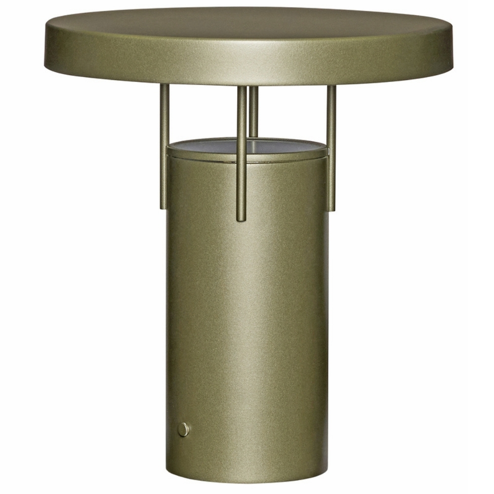 Zelená kovová nabíjecí stolní LED lampa Hübsch BringMe