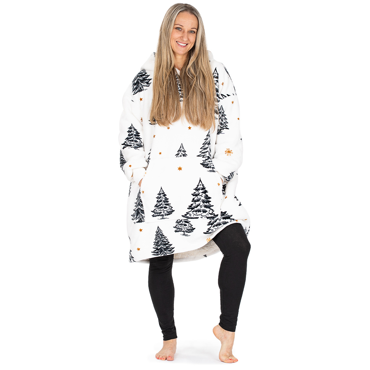 4Home Beránková mikina mikroplyš Frosted Trees