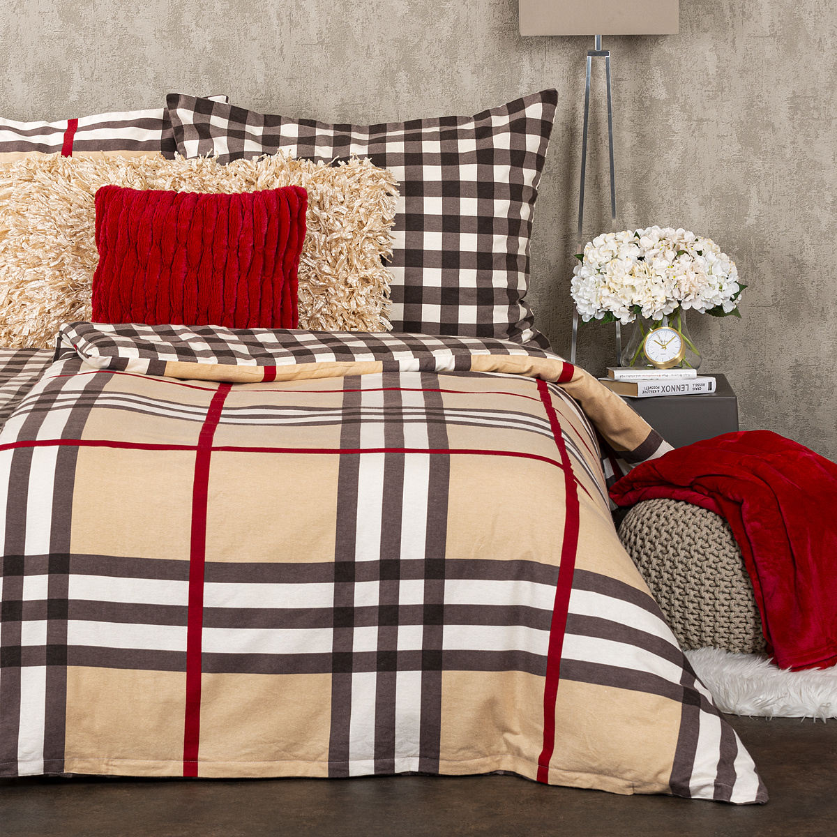 4Home Flanelové povlečení Kostka