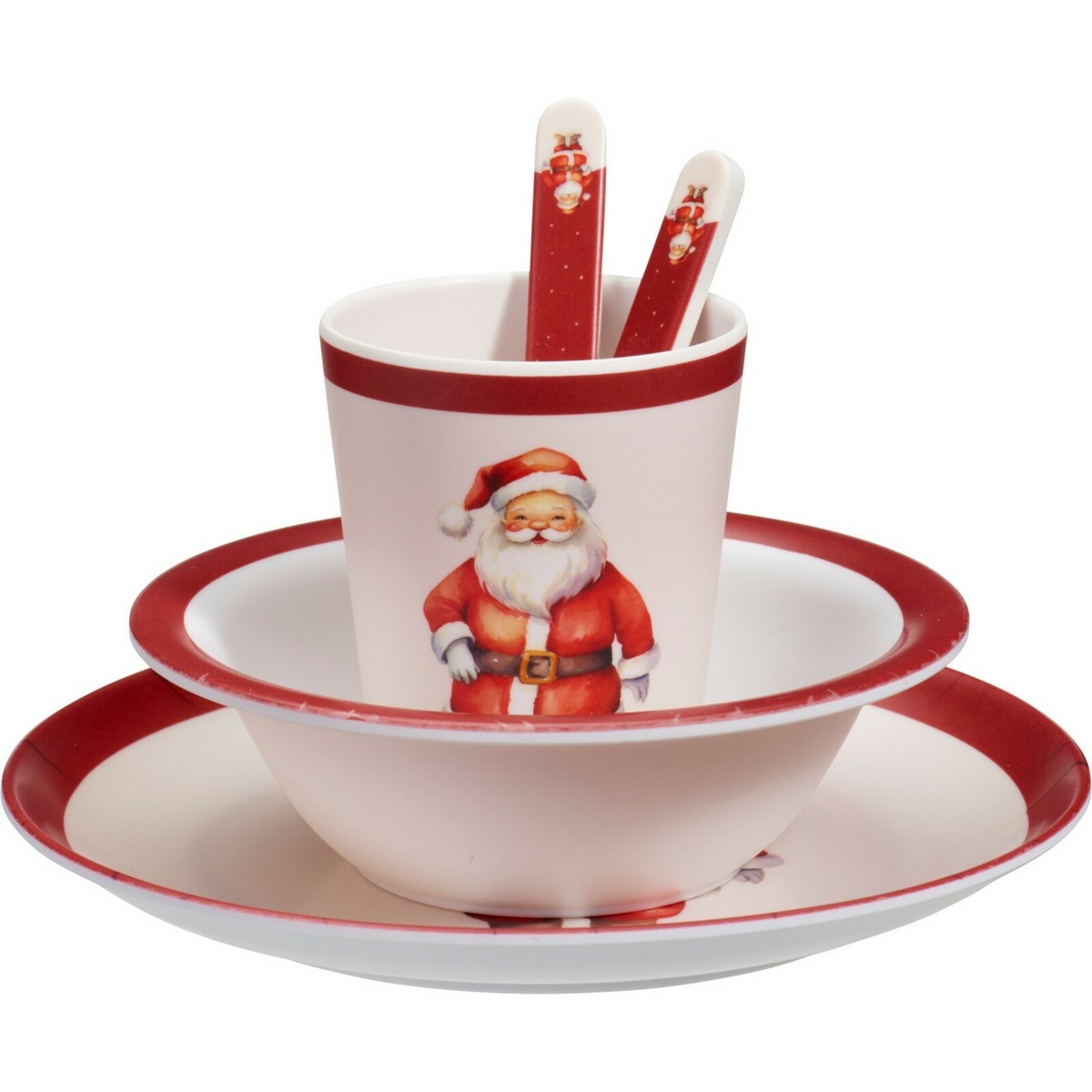 5dílná dětská jídelní sada z melaminu Santa