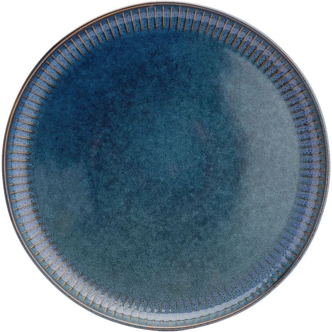 Altom Porcelánový mělký talíř Reactive Stripes modrá