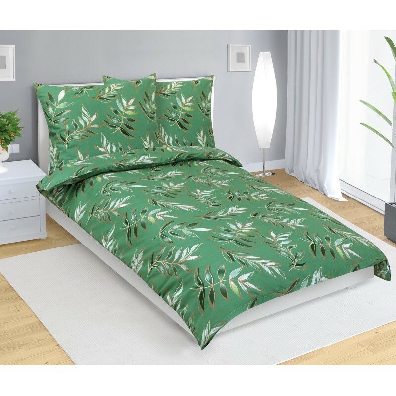 Bellatex Bavlněné povlečení List zelená
