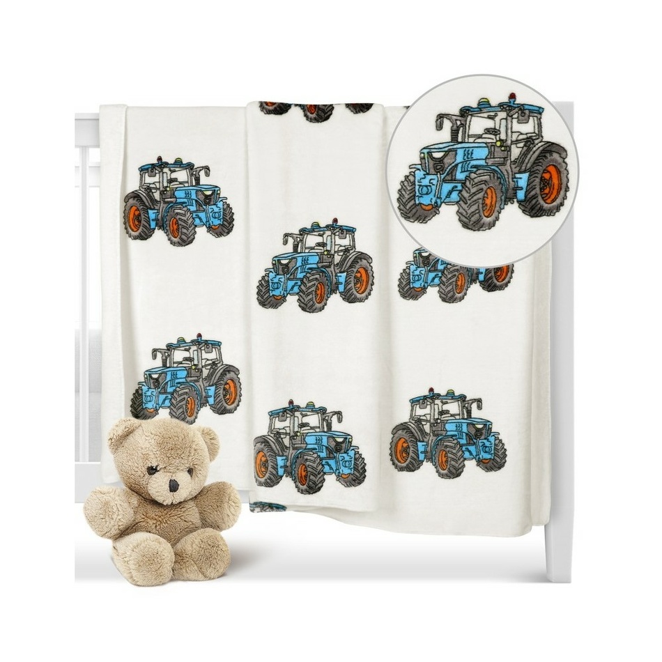 Bellatex Dětská přikrývka Ella Traktor modrá