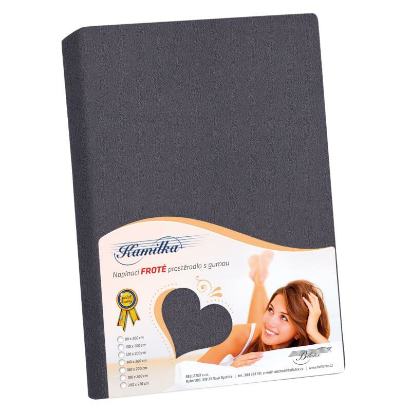 Bellatex Froté prostěradlo grafitová