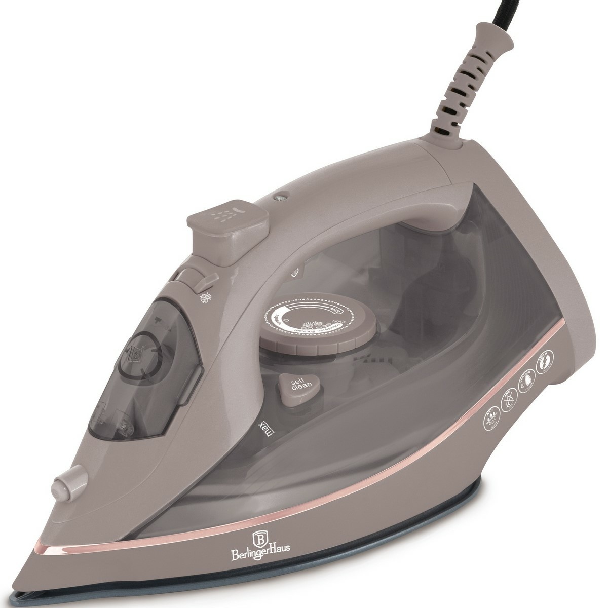 BerlingerHaus Žehlička napařovací 2200 W Taupe