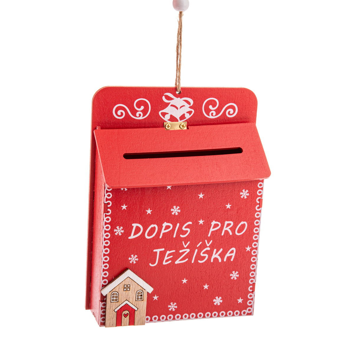 Dřevěná dopisní schránka Dopis pro ježíška