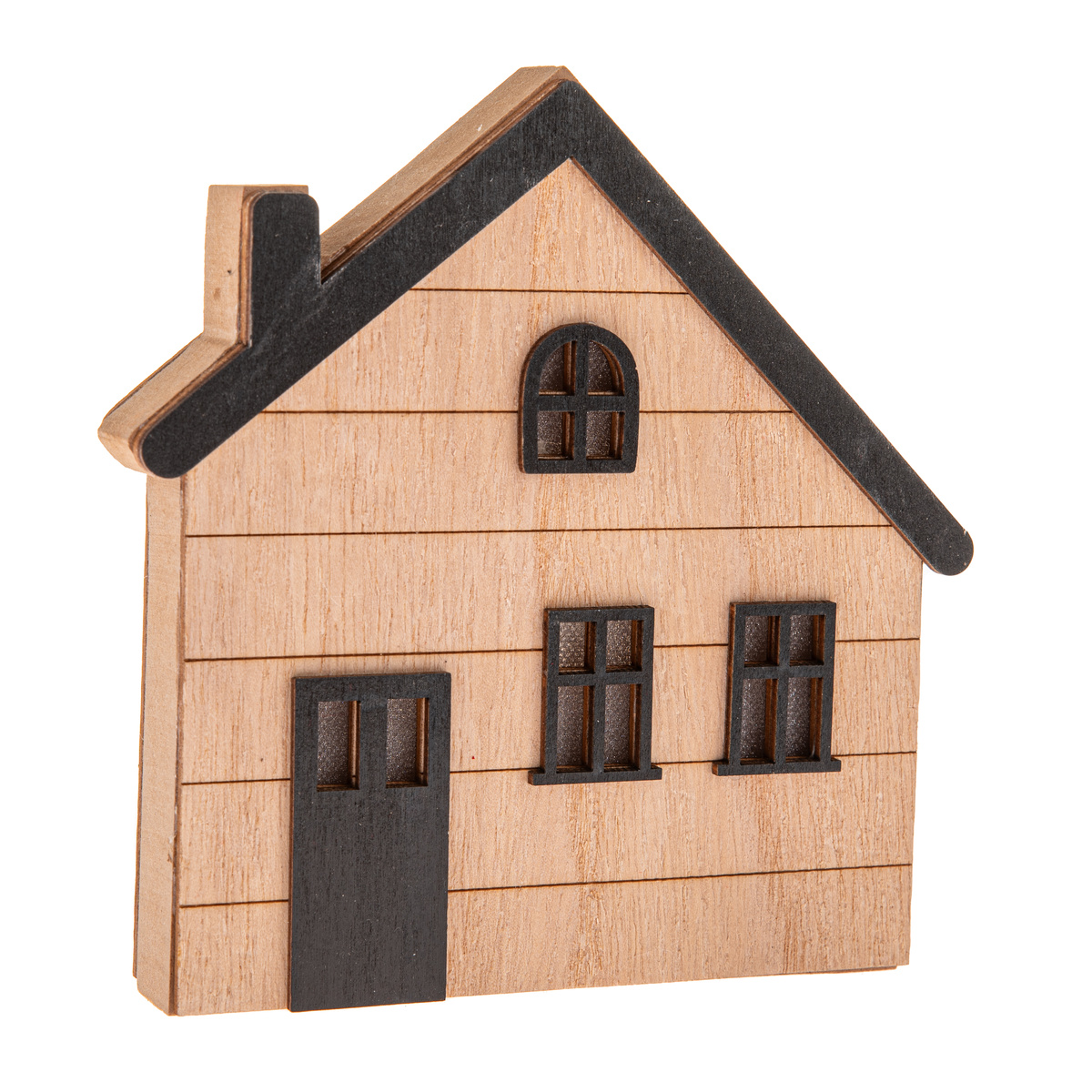 Dřevěný svítící domek  k zavěšení/na postavení