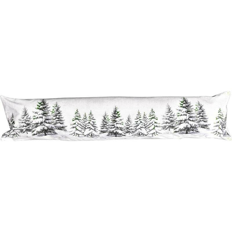 Forbyt Vánoční ozdobný těsnicí polštář do oken Stromky bílá