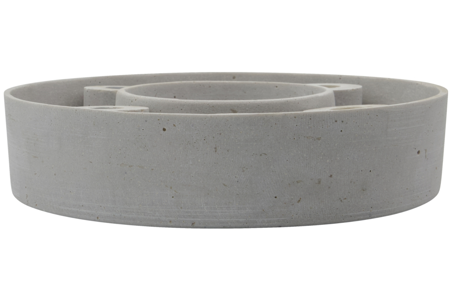 House Doctor Šedý kameninový svícen Ring 26 cm