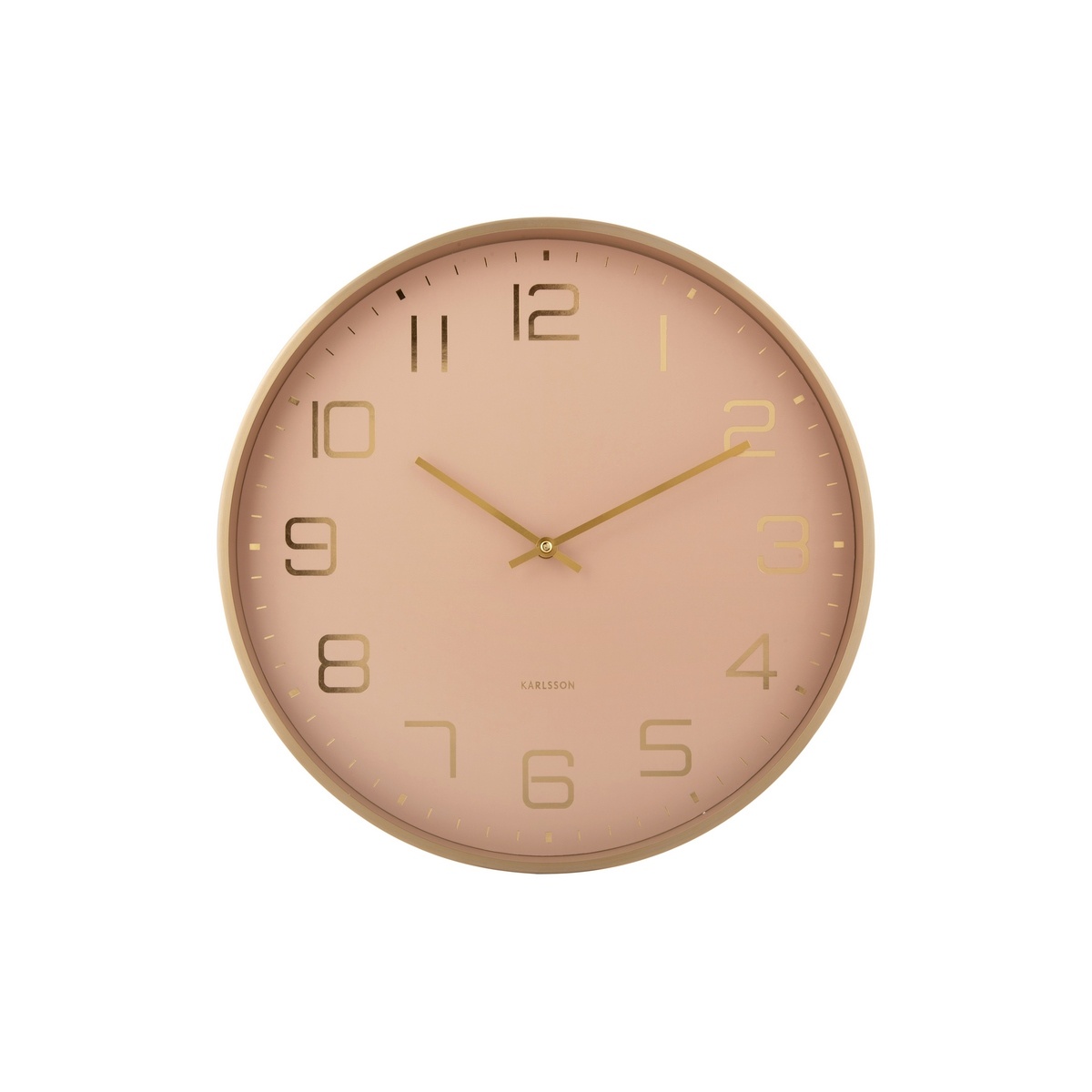Karlsson 5973LB designové nástěnné hodiny světle růžová