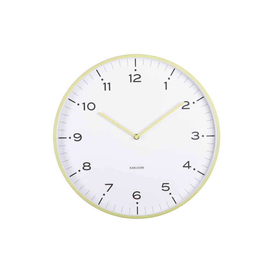 Karlsson 6011GR designové nástěnné hodiny žlutá
