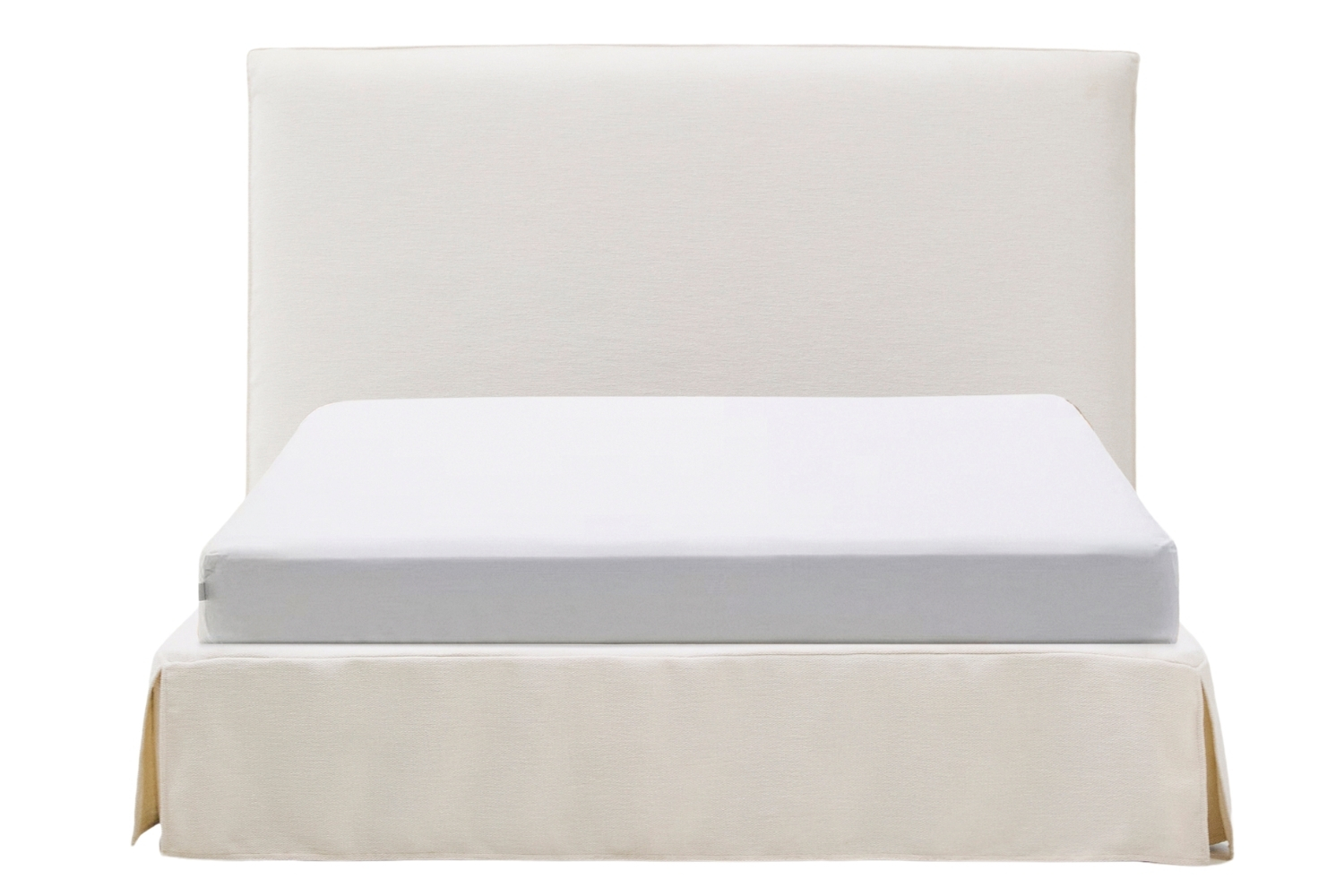 Kave Home Bílá dvoulůžková postel Jaira s čelem 150 x 190 cm