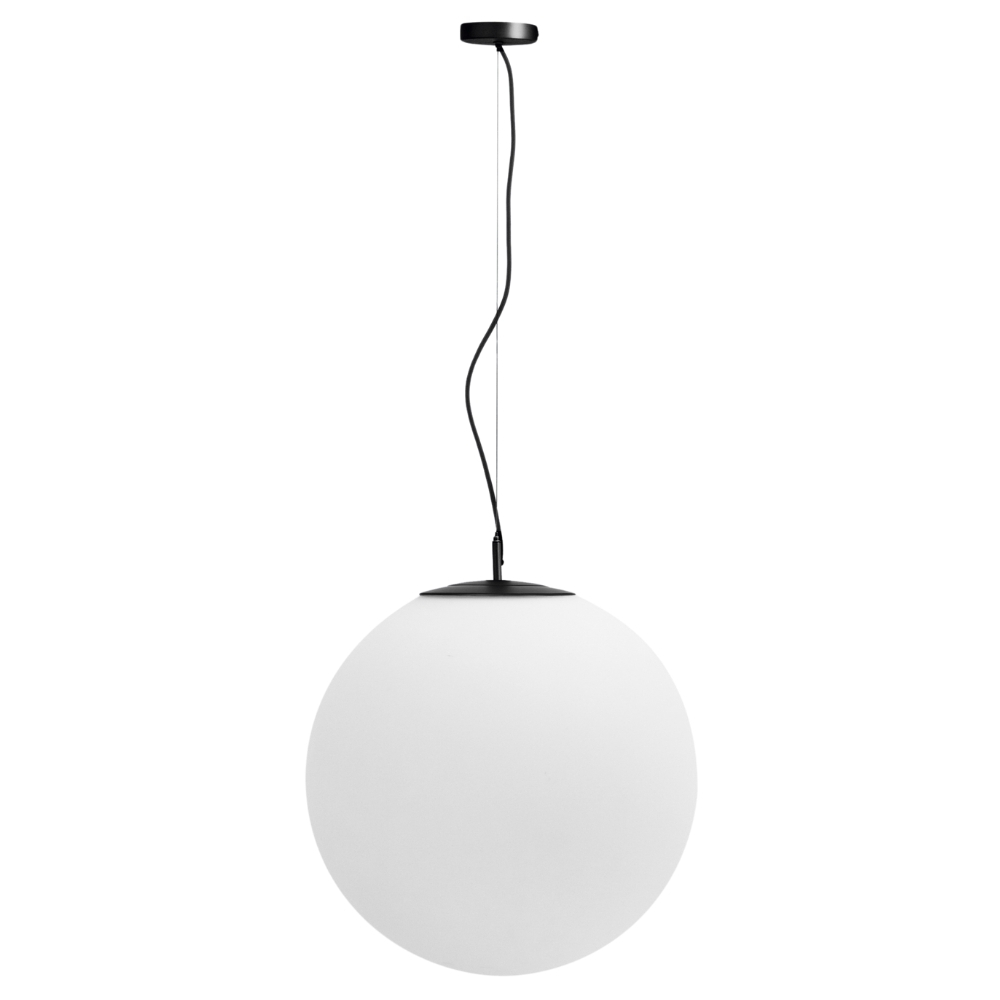 Kave Home Bílé skleněné závěsné světlo Brisia 50 cm