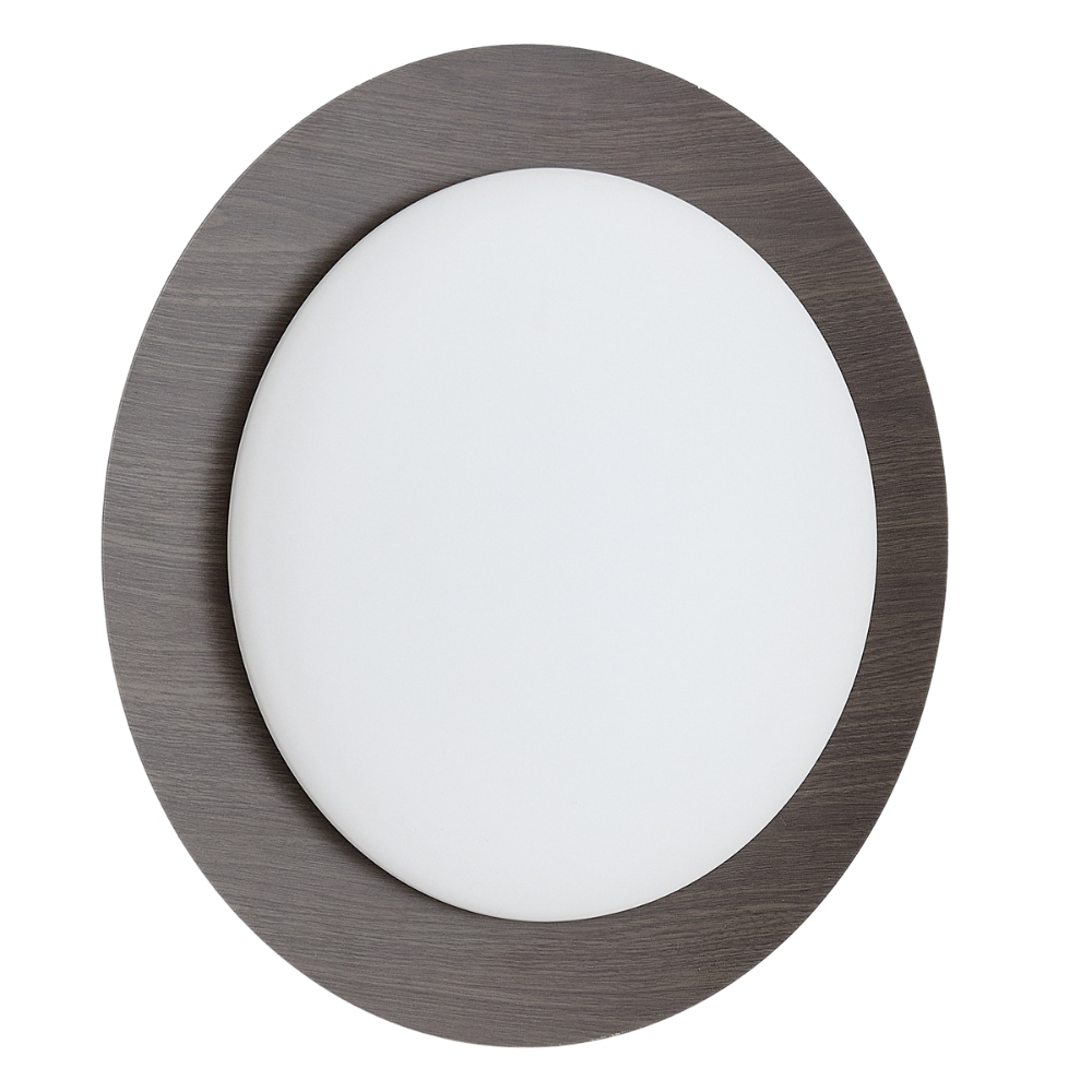 Kave Home Tmavé nástěnné světlo Novae 40 cm s dřevěným efektem