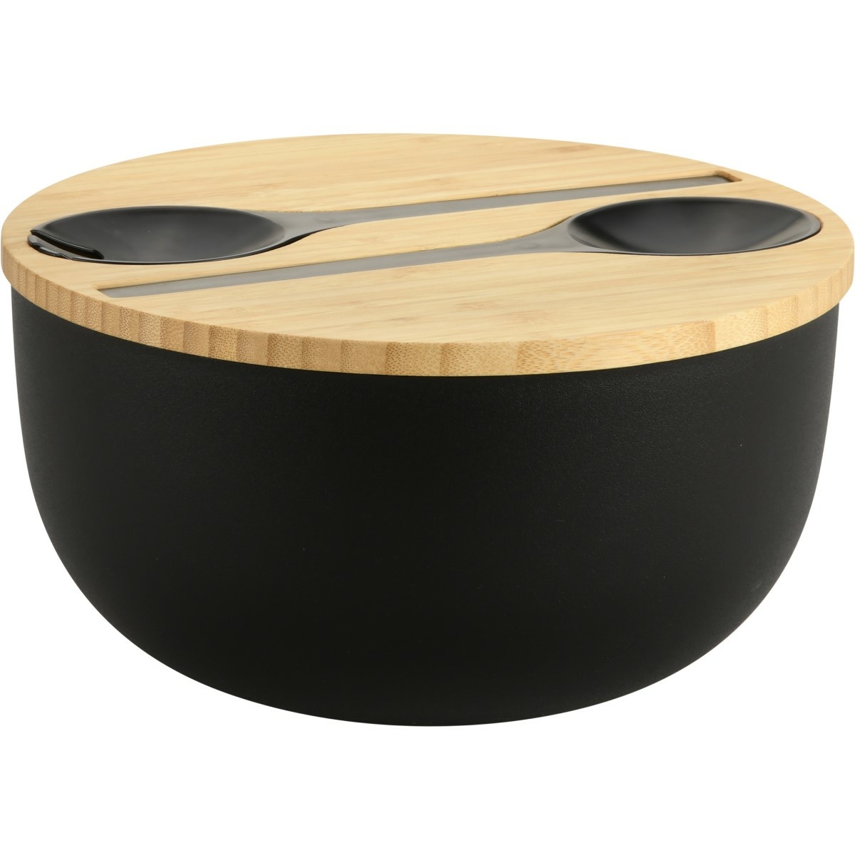 Kesper 58470 Salátová mísa s příborem a bambusovým víkem 24 cm