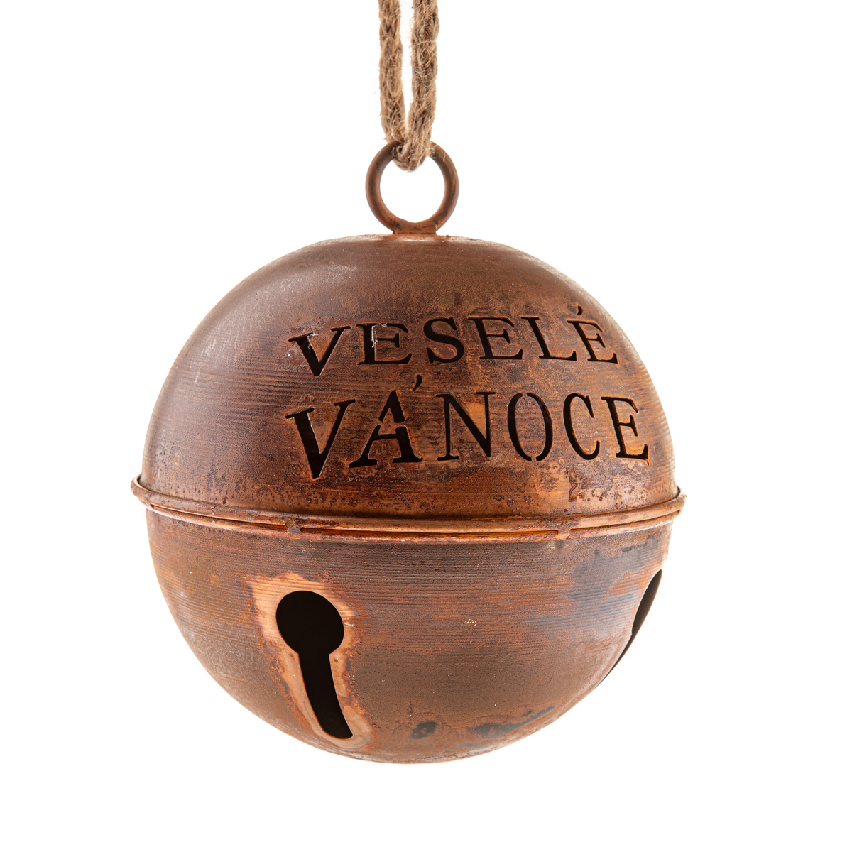 Kovová rolnička Veselé Vánoce pr. 15