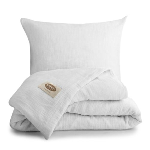 MATEX Mušelínové povlečení bílá