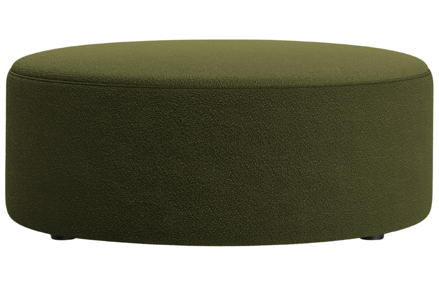 Micadoni Tmavě zelený bouclé taburet Dia 90 cm