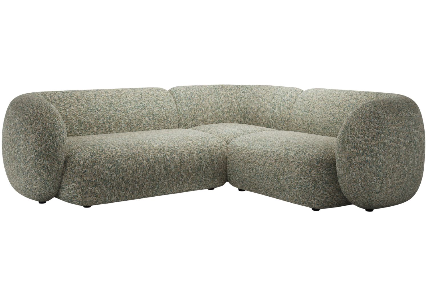 Micadoni Zelená rohová pohovka Kate 252 cm