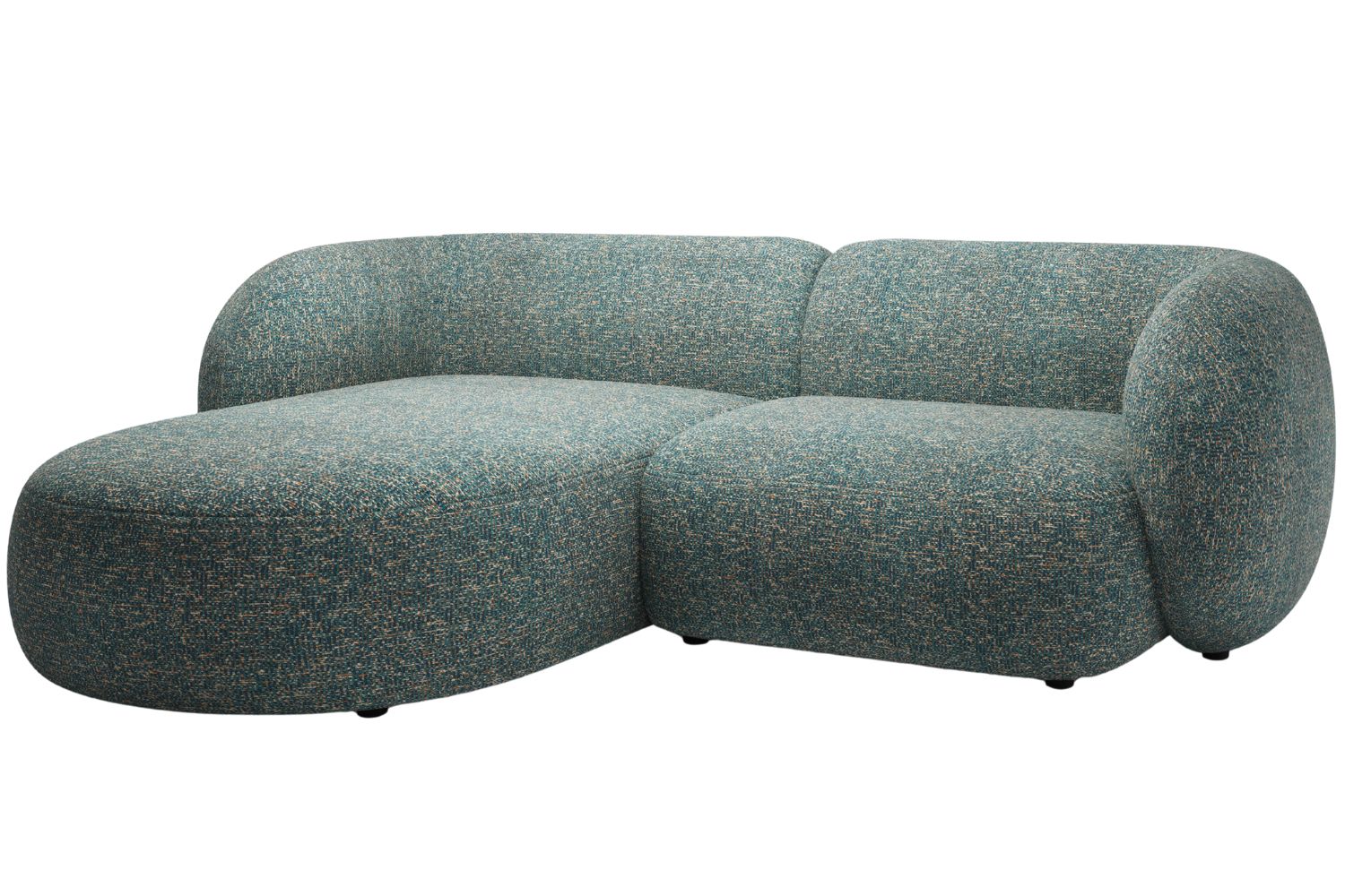 Modrá čalouněná rohová pohovka MICADONI Kate 255 cm