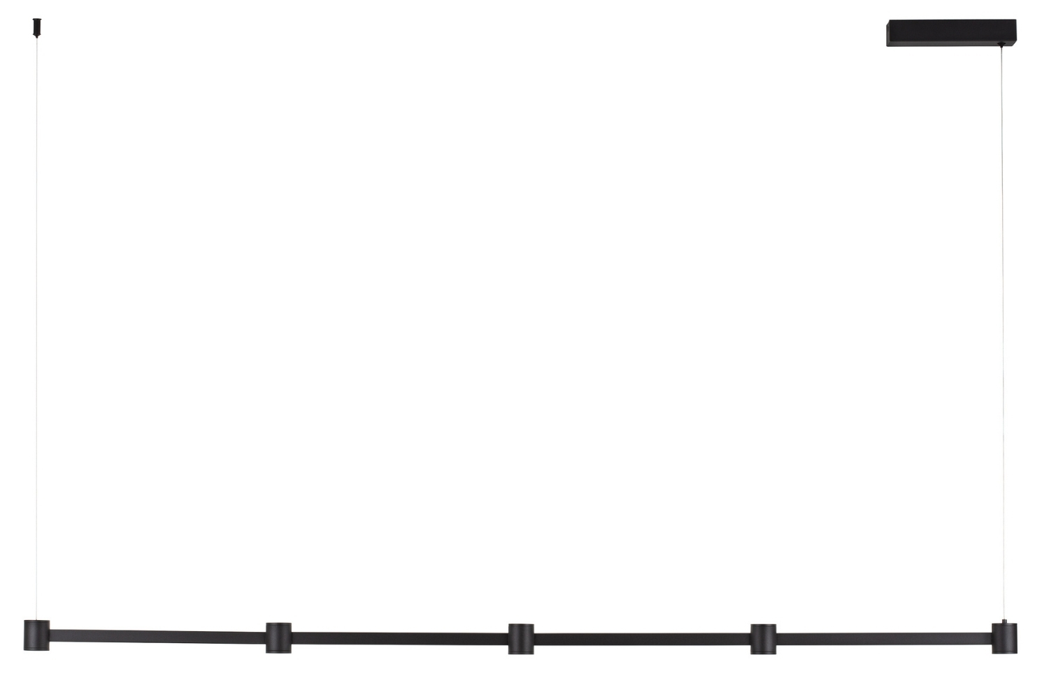 Nova Luce Černé kovové závěsné LED světlo Puize 156 cm