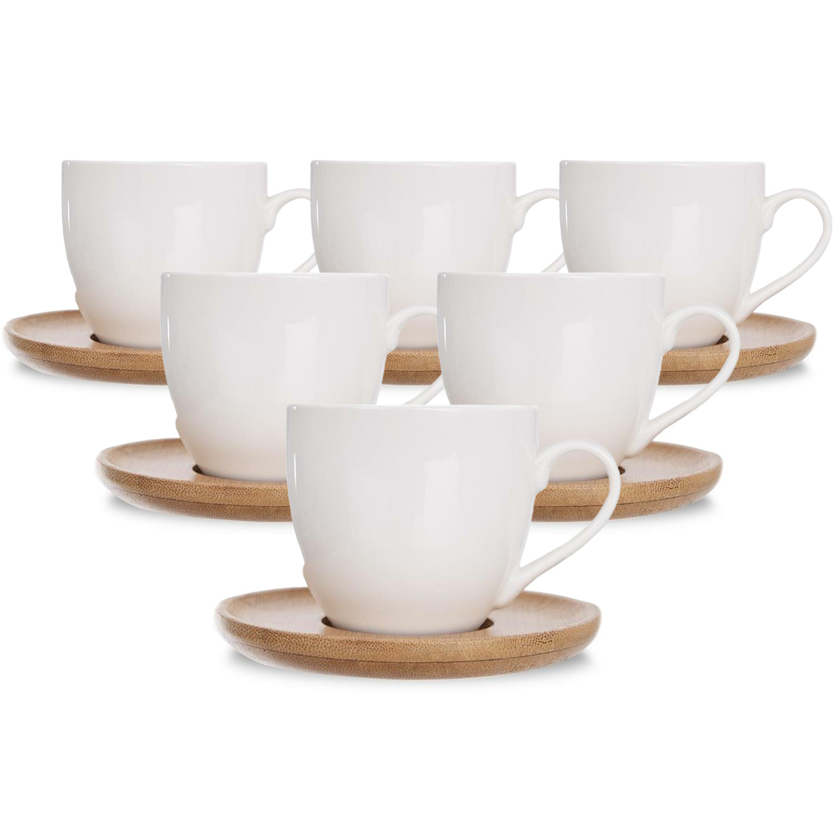 Orion Dárková sada porcelánových šálků s podšálky WHITELINE