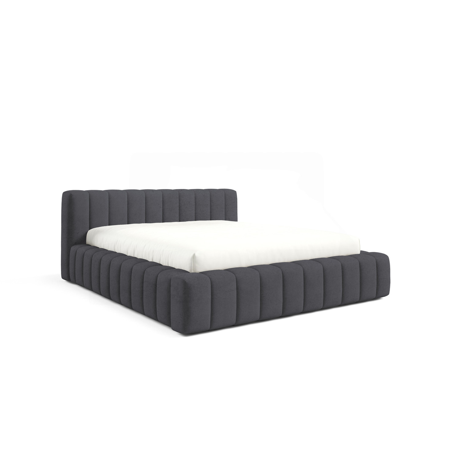 Čalouněná postel GINO 160x200 cm s nízkým čelem Černá