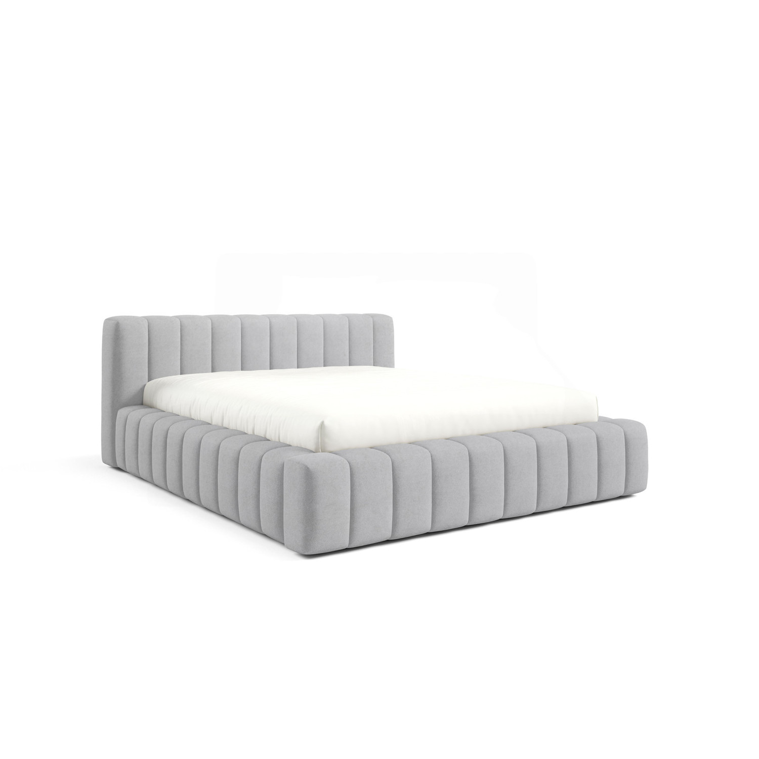 Čalouněná postel GINO 140x200 cm s nízkým čelem Šedá