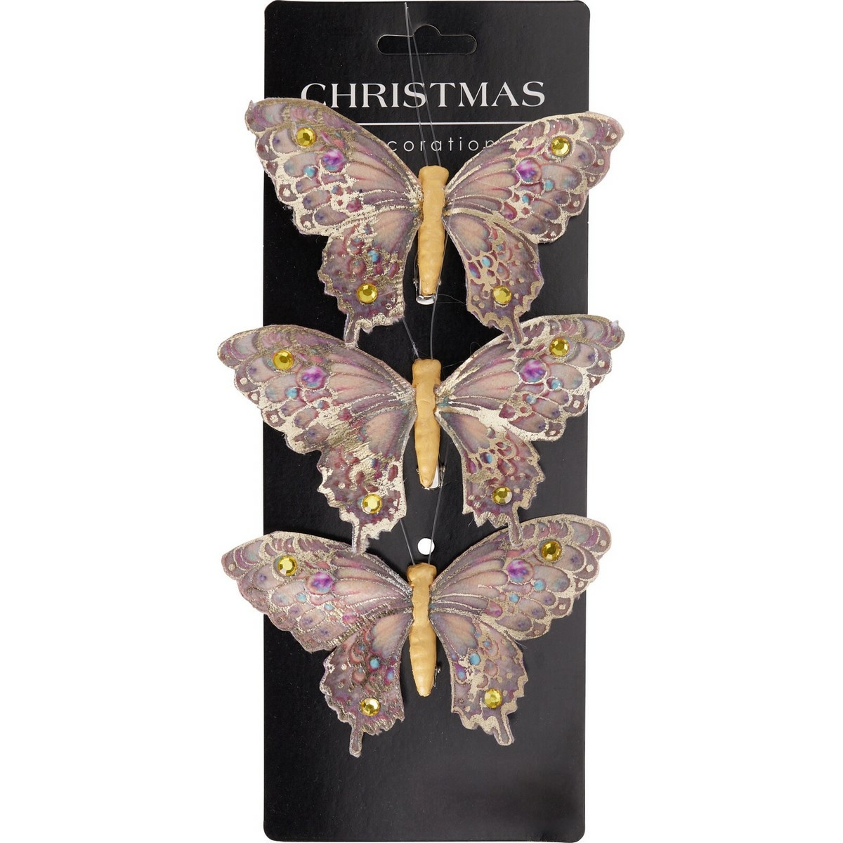 Sada vánočních ozdob Motýli