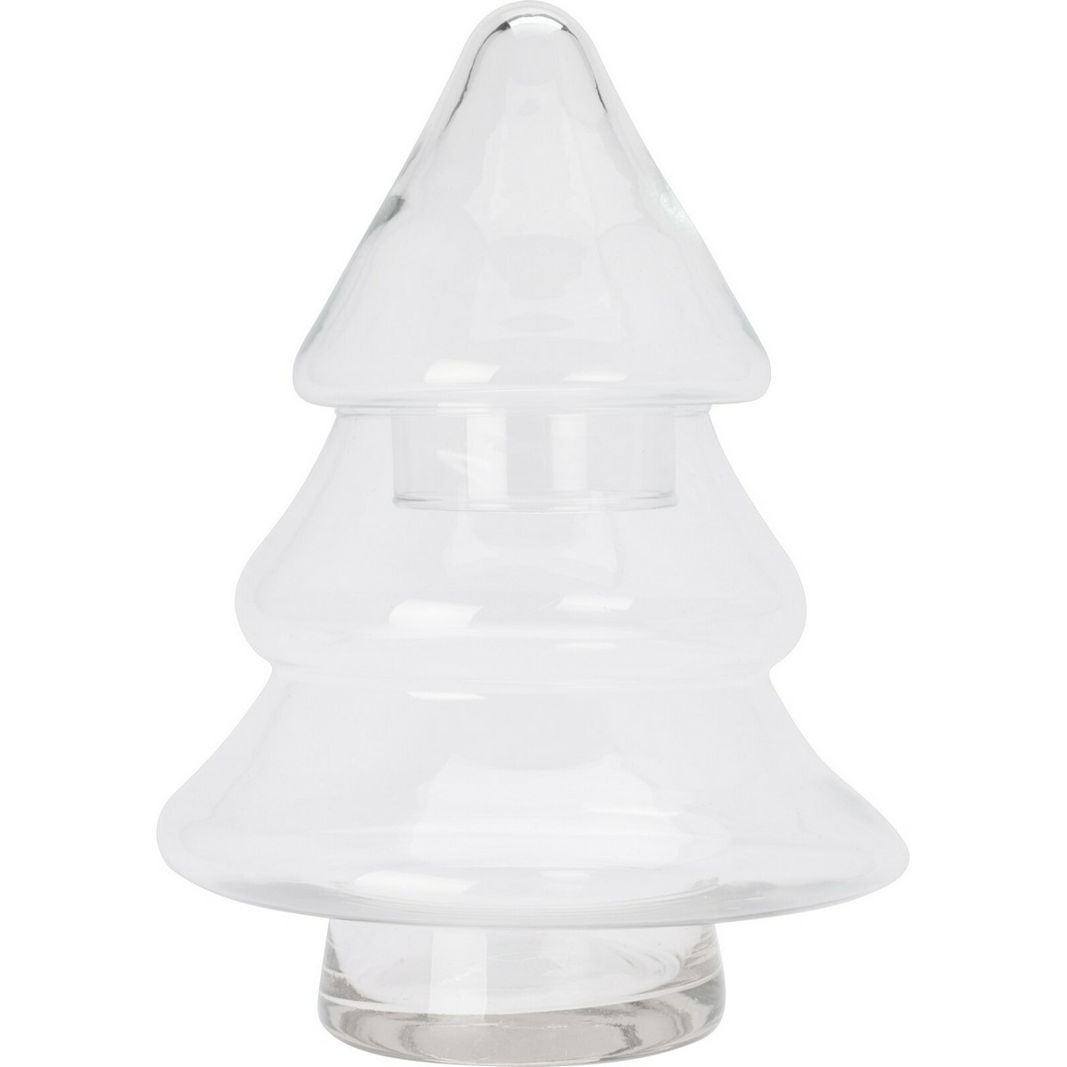 Skleněná vánoční dóza Stromeček 17 × 17 × 25 cm