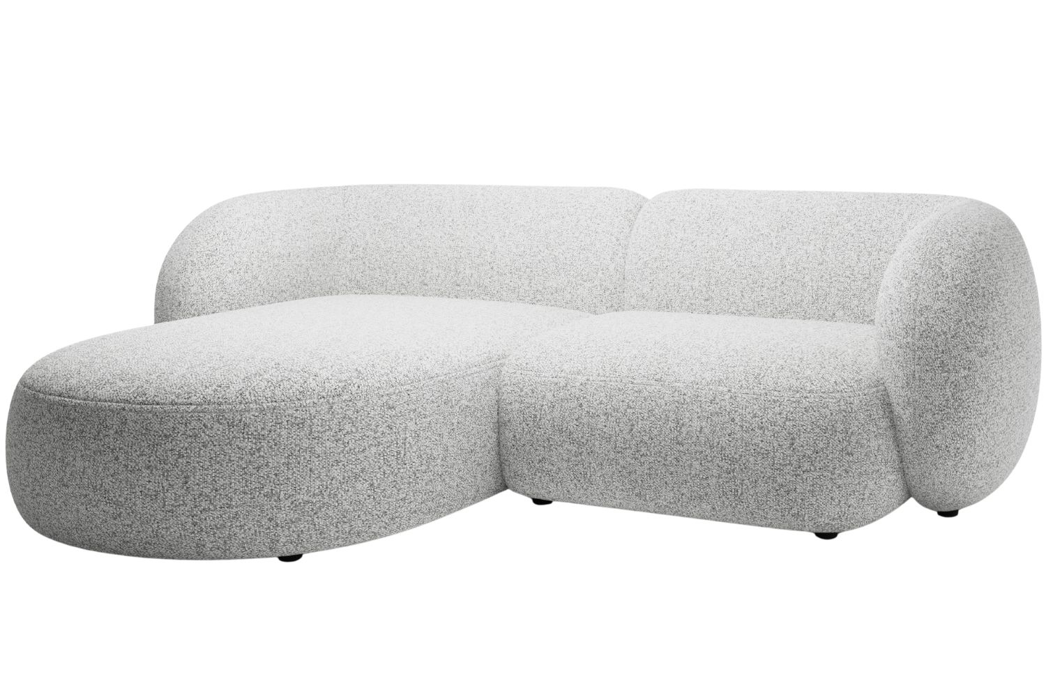 Světle šedá čalouněná rohová pohovka MICADONI Kate 255 cm