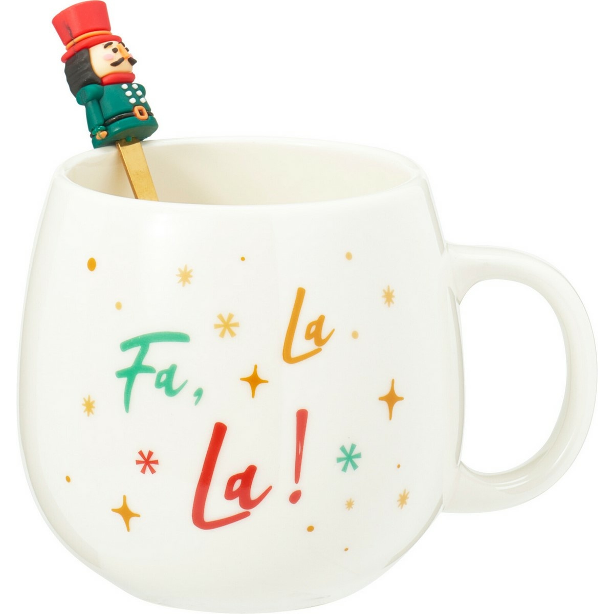 Vánoční porcelánový hrnek se lžičkou Louskáček 550 ml