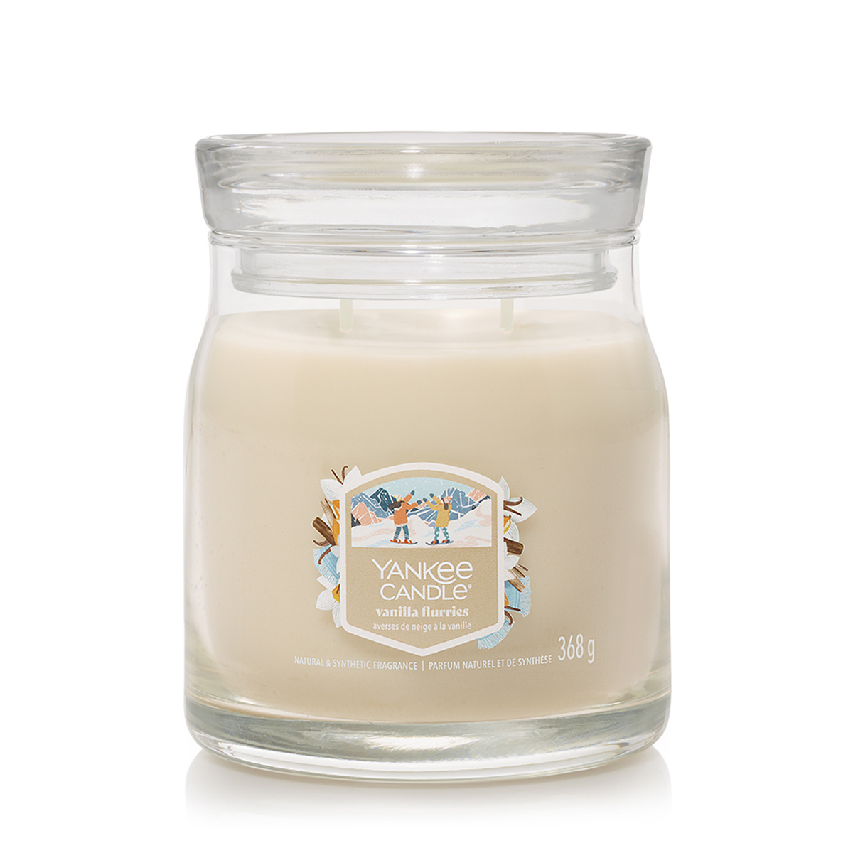 Yankee Candle vonná svíčka Signature ve skle střední Vanilla Flurries