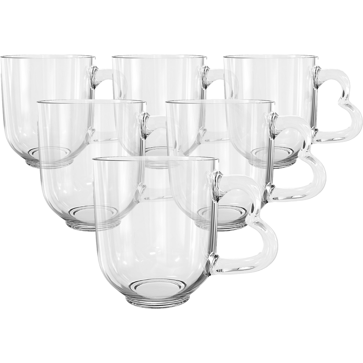 Altom Sada skleněných hrnků Heart