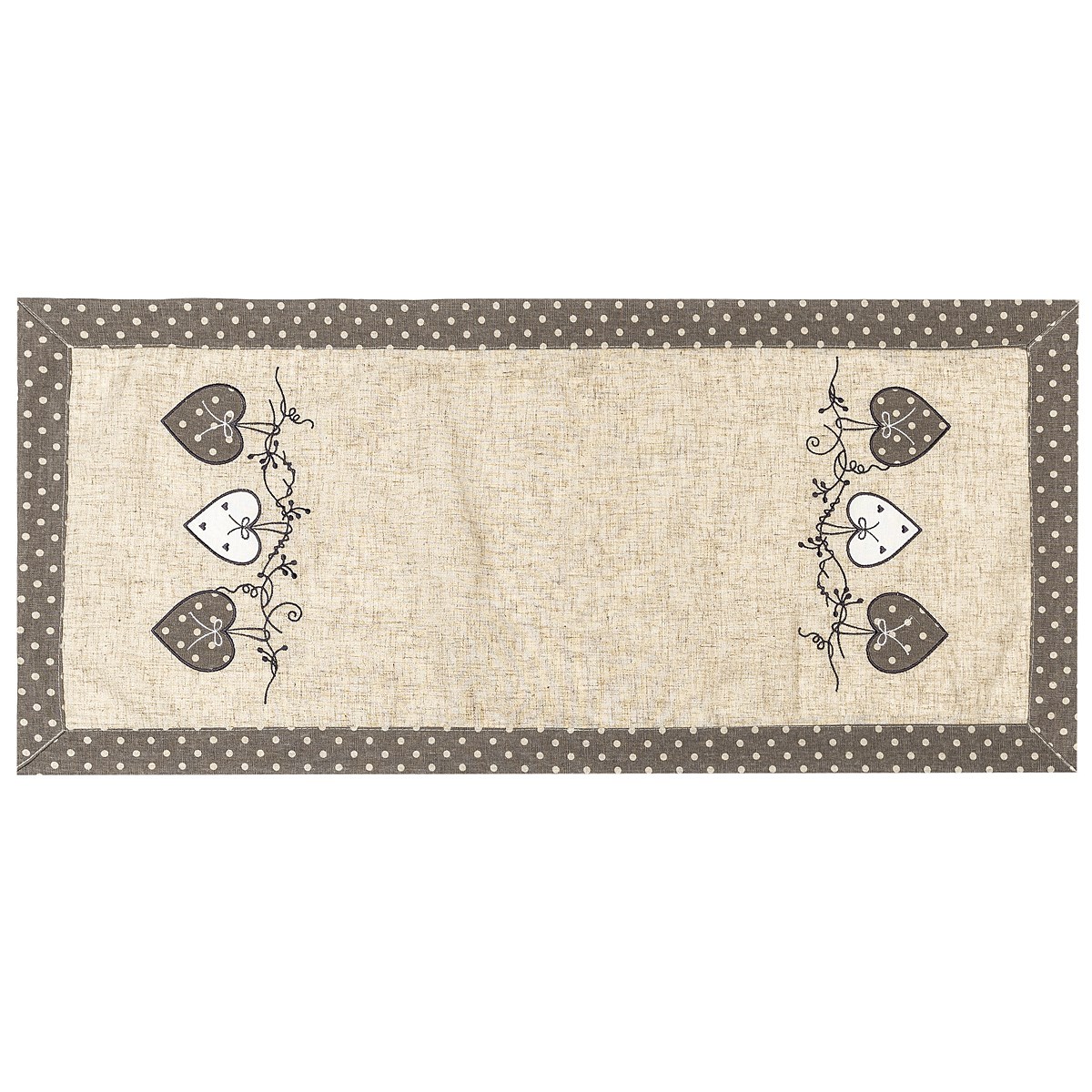 BO-MA Trading Běhoun Srdíčka puntík šedá