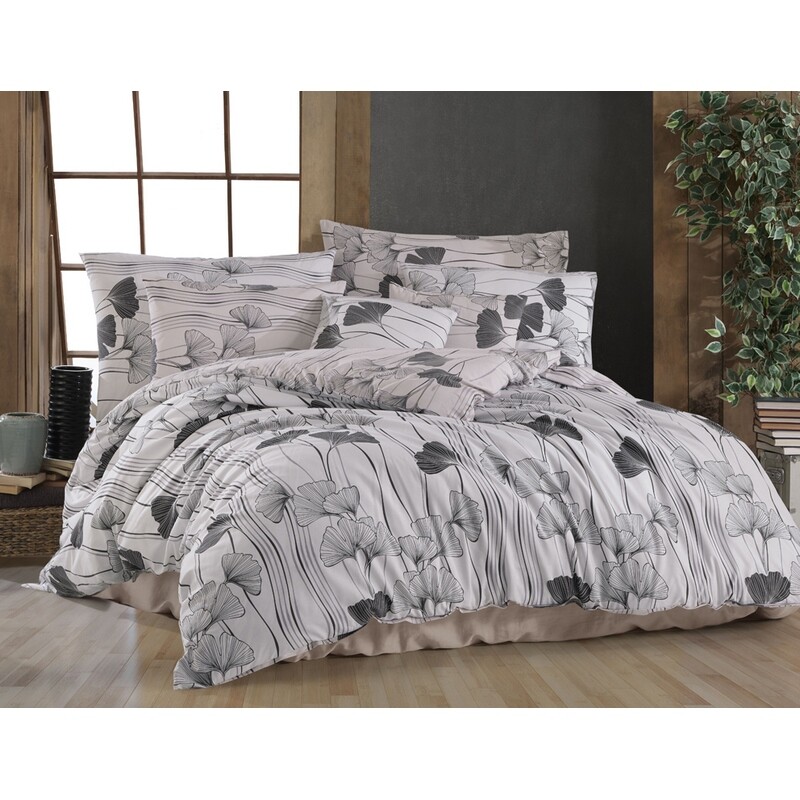 BedTex Bavlněné povlečení Ginko bílá