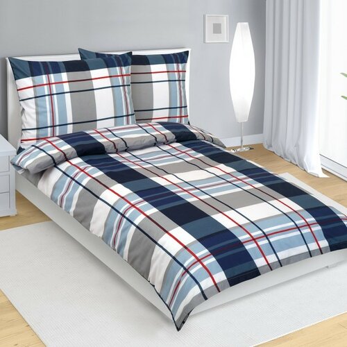 Bellatex Bavlněné povlečení Kostka modrá