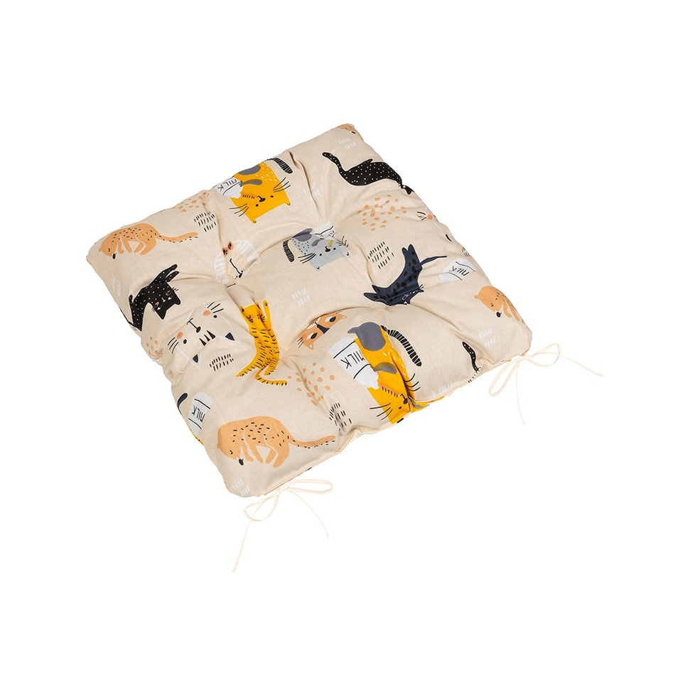 Bellatex Sedák Adéla prošívaný Kočka žlutá