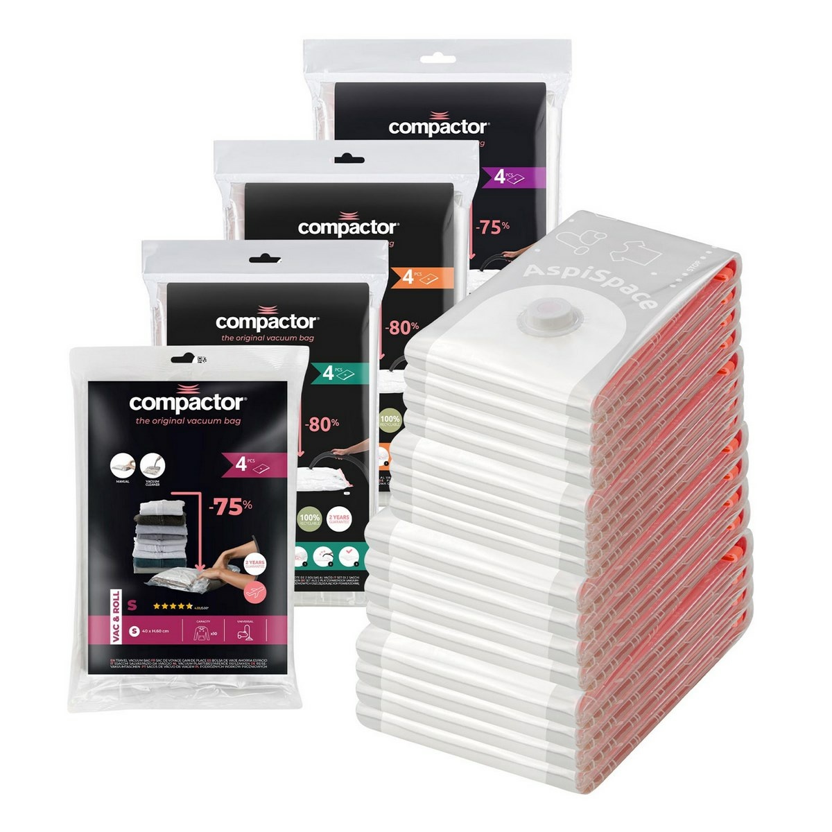 Compactor Sada vakuových úložných pytlů Aspispace Aspispace 16 ks